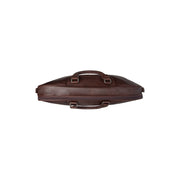Close-Up Detail of Classic Collar &amp; Heavy-Duty Zipper Hardware on Leather Garment Bag Josh