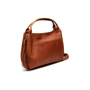Tailored Rib Cuffs &amp; Hem Craftsmanship Construction Detail on Fioline Full-Grain Leather Handbag