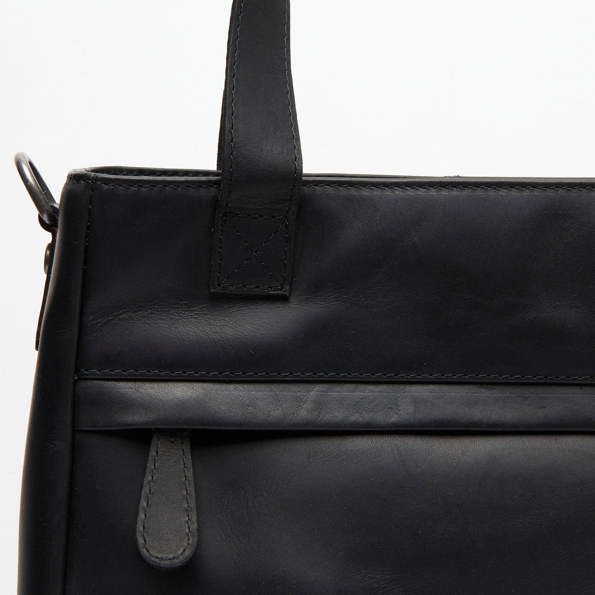 Classic 100% Full-Grain leather Goods - Back View Showing Tailored Shoulder Fit &amp; Clean Hemline