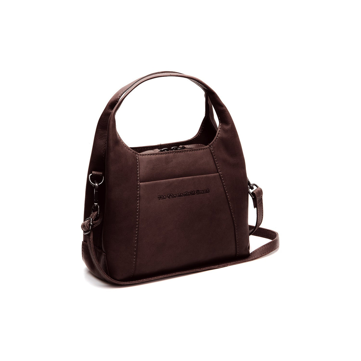 Tailored Rib Cuffs &amp; Hem Craftsmanship Construction Detail on Lunera Full-Grain Leather Handbag