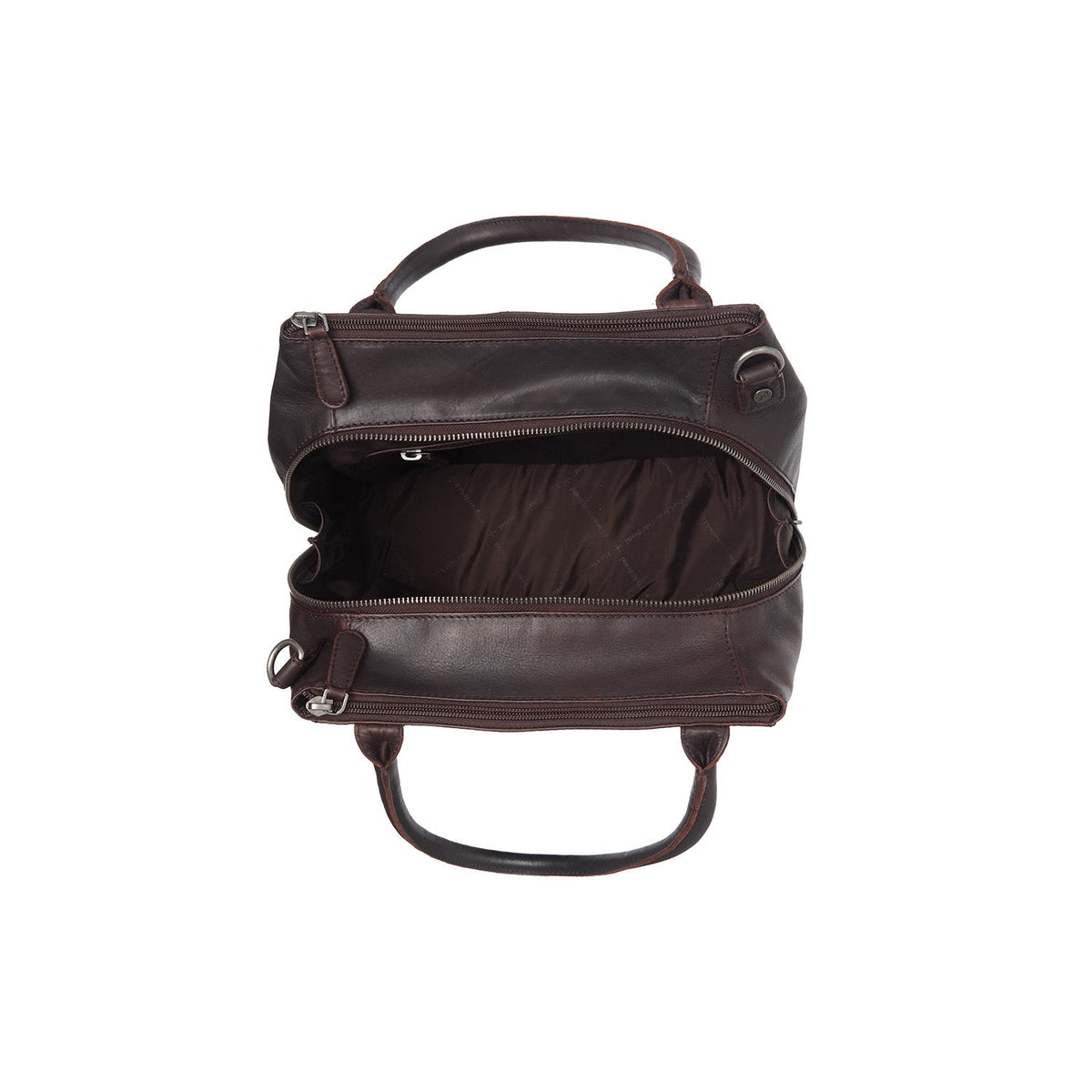 Brown Leather Handbag Solvin, detail view 3
