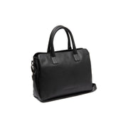 Valmonte Full-Grain Leather Handbag in Classic 100% Full-Grain Leather - Front Profile View &amp; Tailored Silhouette | Buy Online