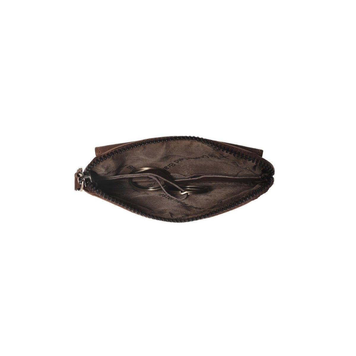 Tailored Rib Cuffs &amp; Hem Craftsmanship Construction Detail on Oliver Full-Grain Leather Key Case