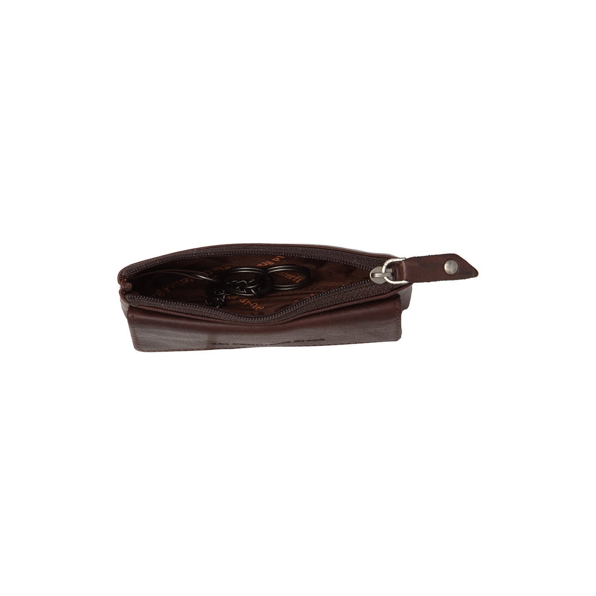 Brown Leather Key Case Violette, detail view 4