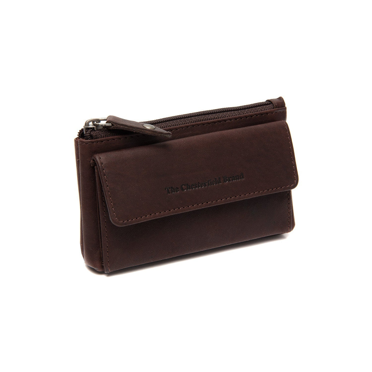 Tailored Rib Cuffs &amp; Hem Craftsmanship Construction Detail on Violette Full-Grain Leather Key Case