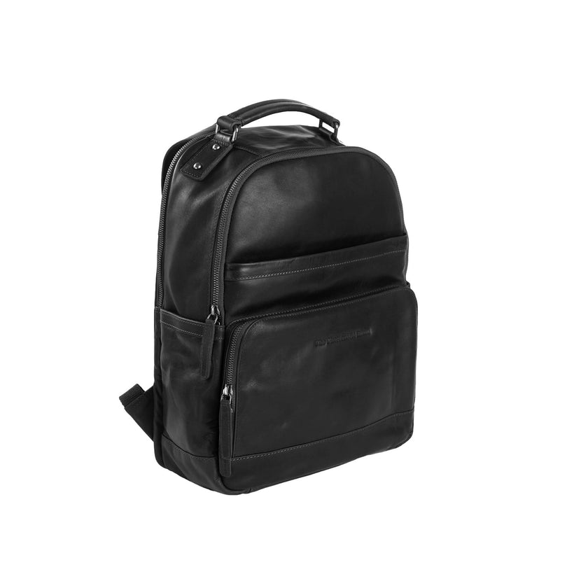 Austin Full-Grain Leather Laptop Backpack in Classic 100% Full-Grain Leather - Full Exterior Front Profile View | Buy Online