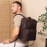 Calden Full-Grain Leather Laptop Backpack – alternate product view 2