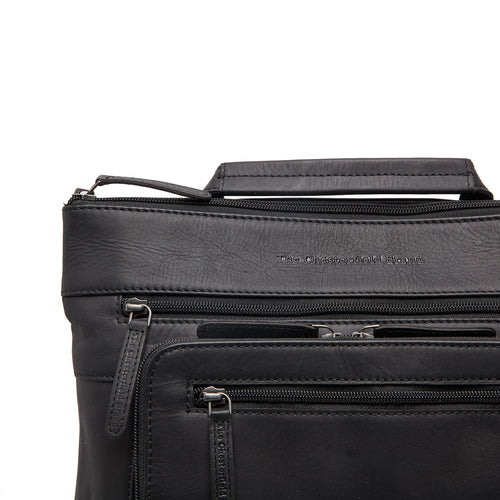 Classic 100% Full-Grain leather Backpack - Rear Perspective Showing Reinforced Leather Straps & Stitching