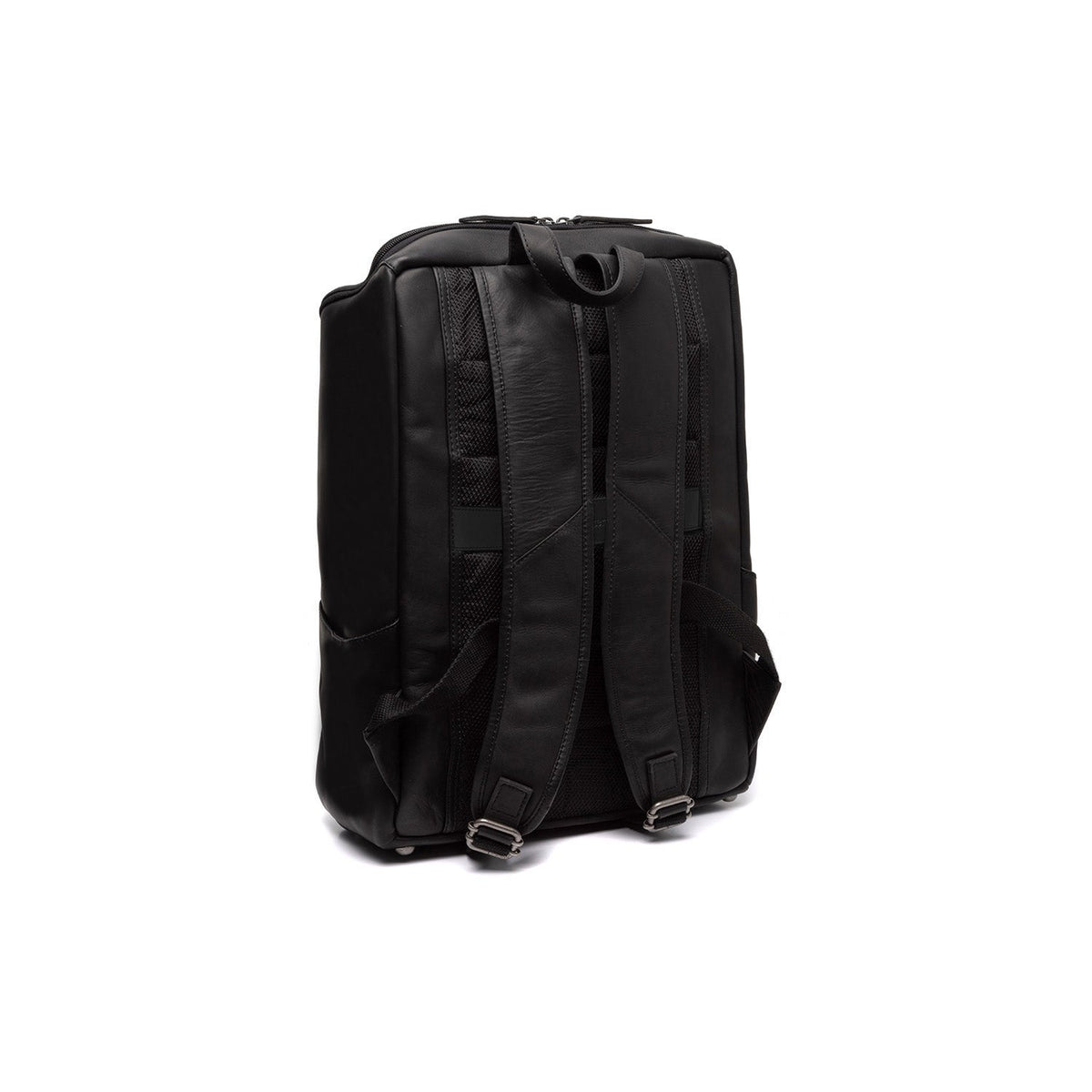 Black Leather Laptop Backpack Rich, detail view 8