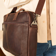 Calvi Full-Grain Leather Laptop Bag – alternate product view 3