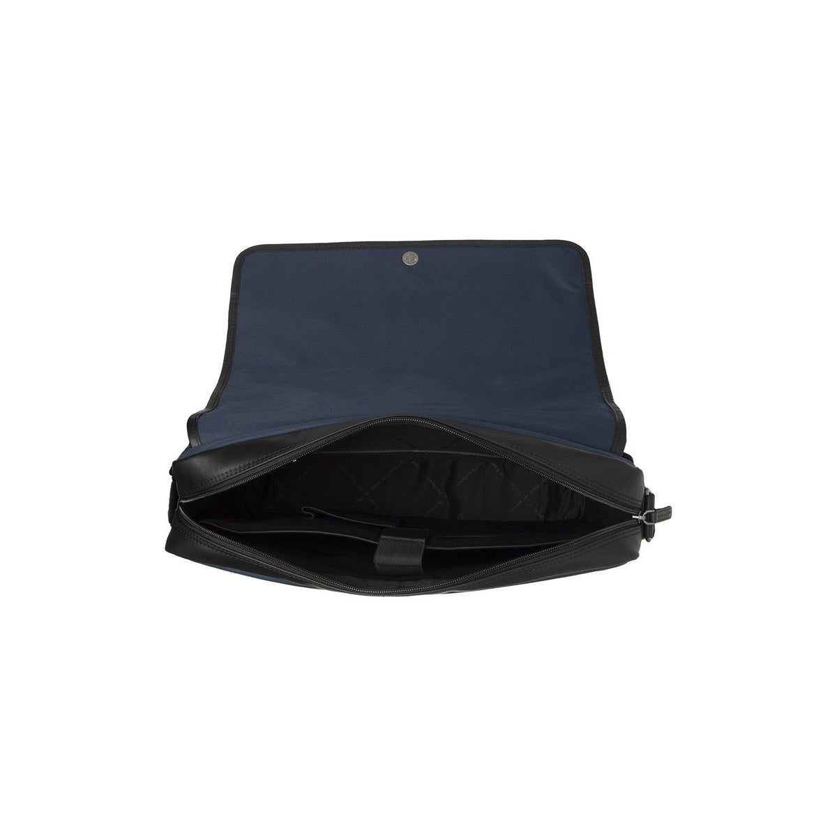 Navy Leather Laptop Bag Falun, detail view 1