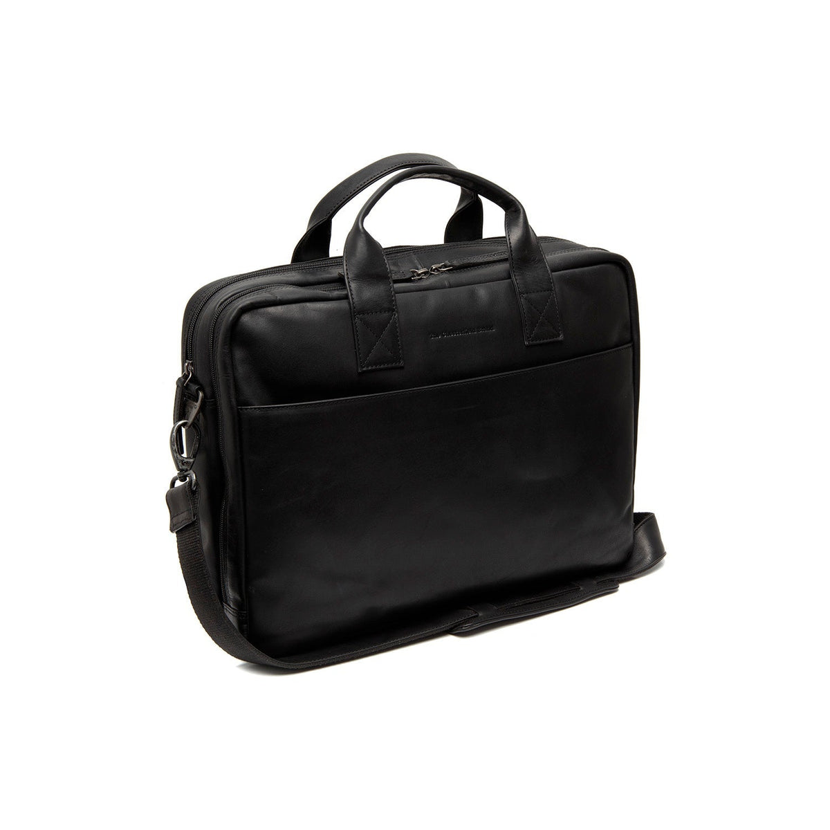Frazer Full-Grain Leather Laptop Bag in Classic 100% Full-Grain Leather - Full Exterior Front Profile View | Buy Online