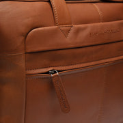 Cognac Leather Laptop Bag Ryan, detail view 1