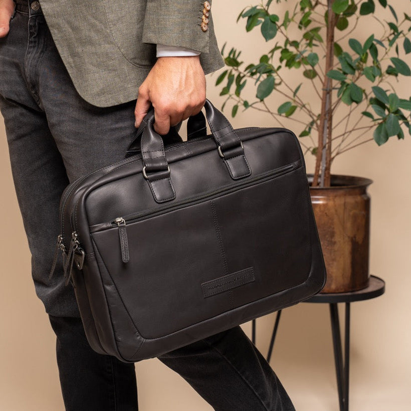 Seth Full-Grain Leather Laptop Bag