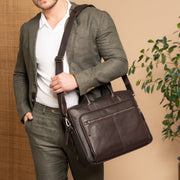 Tacama Full-Grain Leather Laptop Bag – alternate product view 3