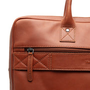Cognac Leather Laptop Bag Tacama, detail view 3