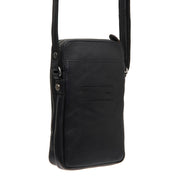 Tailored Rib Cuffs &amp; Hem Craftsmanship Construction Detail on Alesund Full-Grain Leather Phone Bag