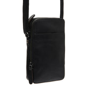 Alesund Full-Grain Leather Phone Bag in Classic 100% Full-Grain Leather - Front Profile View &amp; Tailored Silhouette | Buy Online