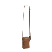Cognac Leather Phone Bag Hamilton, detail view 5