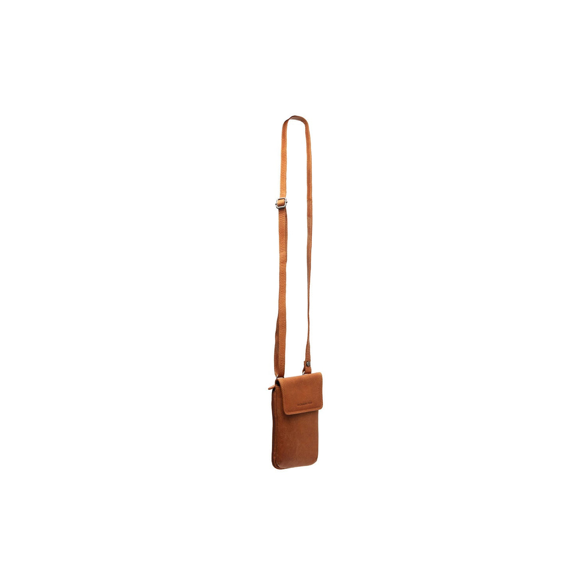 Cognac Leather Phone Bag Langley, detail view 1