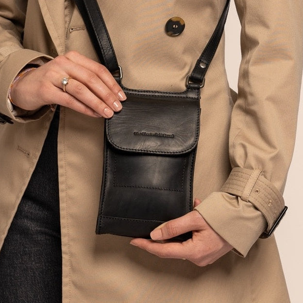 Classic 100% Full-Grain leather Goods - Back View Showing Tailored Shoulder Fit & Clean Hemline