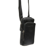 Valdes Full-Grain Leather Phone Bag in Classic 100% Full-Grain Leather - Front Profile View &amp; Tailored Silhouette | Buy Online