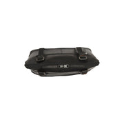 Belgrado Full-Grain Leather Shoulder Bag - Structured Side Profile Showing Gusset Depth &amp; Expansion Capacity