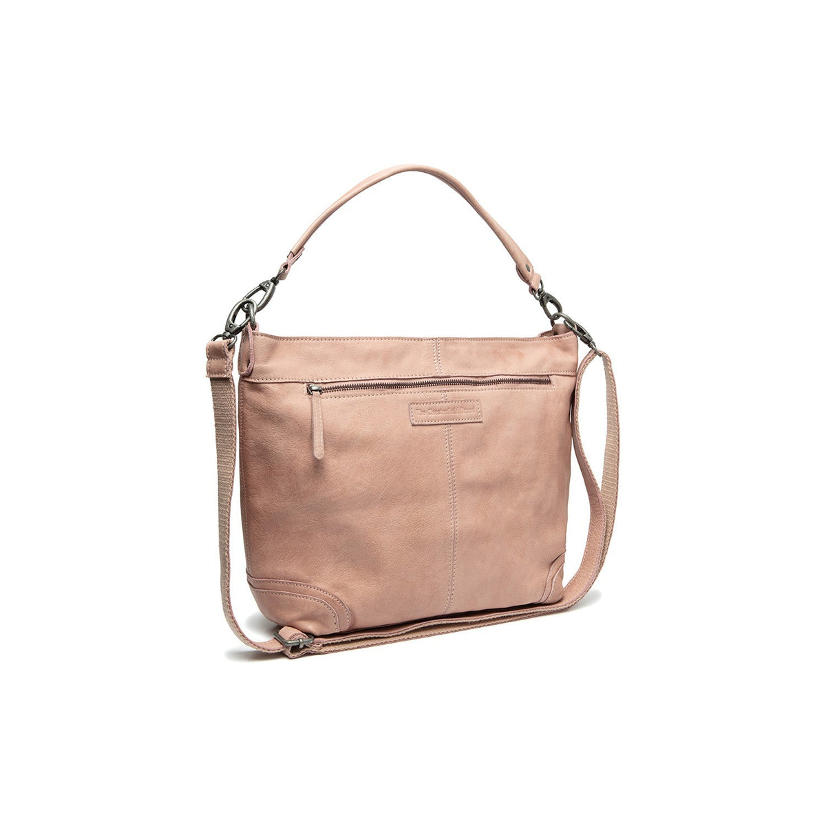 Bolivia Full-Grain Leather Shoulder Bag in Classic 100% Full-Grain Leather - Full Exterior Front Profile View | Buy Online