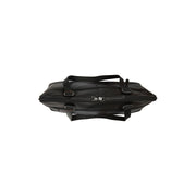 Branson Full-Grain Leather Shoulder Bag - Structured Side Profile Showing Gusset Depth &amp; Expansion Capacity