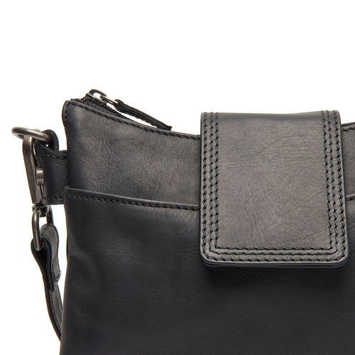 Classic 100% Full-Grain leather Bag - Rear Perspective Showing Reinforced Leather Straps & Stitching