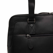 Elvar Full-Grain Leather Shoulder Bag - Structured Side Profile Showing Gusset Depth &amp; Expansion Capacity