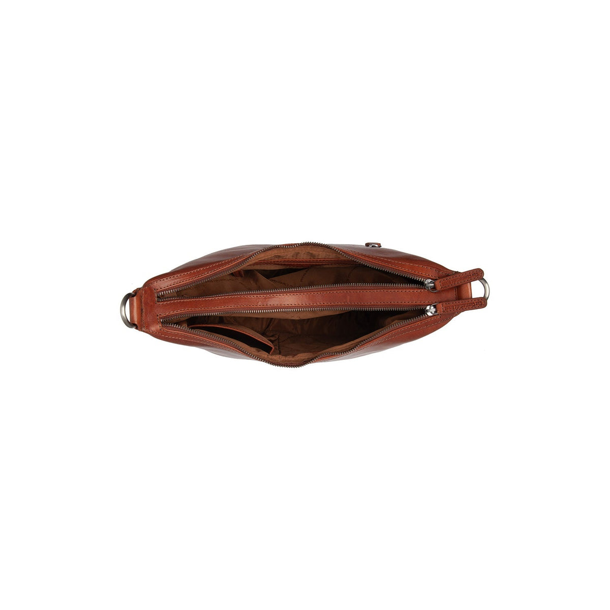 Cognac Leather Shoulder Bag Moneva, detail view 3