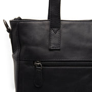 Mosel Full-Grain Leather Shoulder Bag - Structured Side Profile Showing Gusset Depth &amp; Expansion Capacity