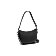 Valentano Full-Grain Leather Shoulder Bag in Tan 100% Full-Grain Leather - Full Exterior Front Profile View | Buy Online