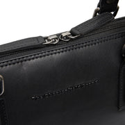 Classic 100% Full-Grain leather Bag - Rear Perspective Showing Reinforced Leather Straps &amp; Stitching