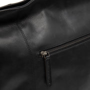 
Zira Full-Grain Leather Shoulder Bag - Structured Side Profile Showing Gusset Depth & Expansion Capacity