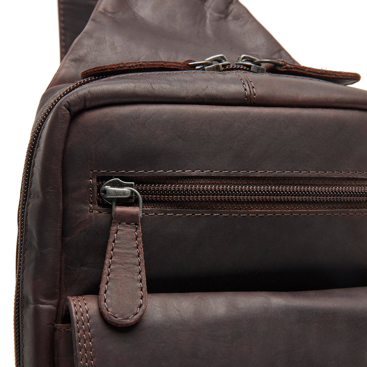
Brown Leather Sling Bag Turelle, detail view 1