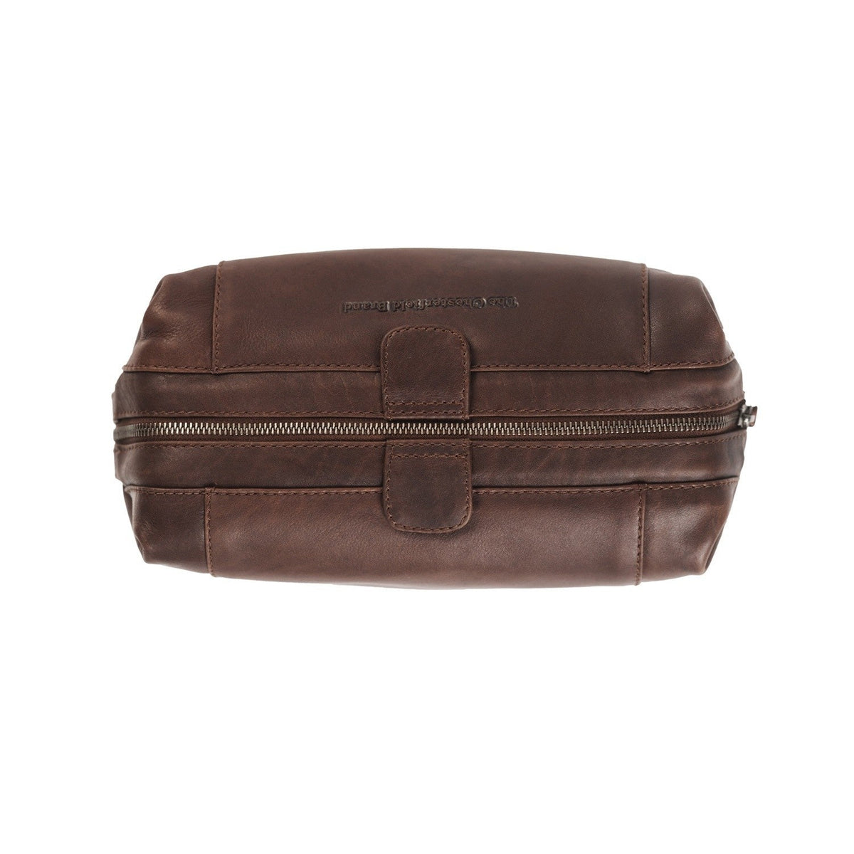 Brown Leather Toiletry Bag Vince, detail view 1