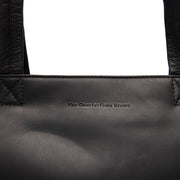 Classic 100% Full-Grain leather Bag - Rear Perspective Showing Reinforced Leather Straps &amp; Stitching