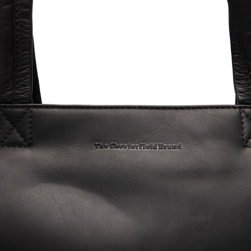 Classic 100% Full-Grain leather Bag - Rear Perspective Showing Reinforced Leather Straps & Stitching