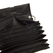 Classic 100% Full-Grain leather Wallet - Rear Perspective Showing Reinforced Leather Straps &amp; Stitching