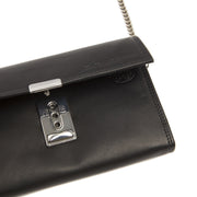 Elba Full-Grain Leather Waiter Wallet - Structured Side Profile Showing Gusset Depth &amp; Expansion Capacity