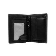 Classic 100% Full-Grain leather Wallet - Rear Perspective Showing Reinforced Leather Straps &amp; Stitching