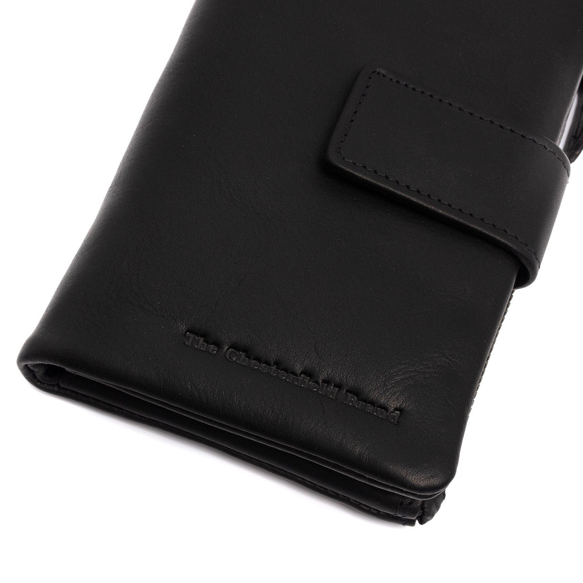 Classic 100% Full-Grain leather Wallet - Rear Perspective Showing Reinforced Leather Straps &amp; Stitching