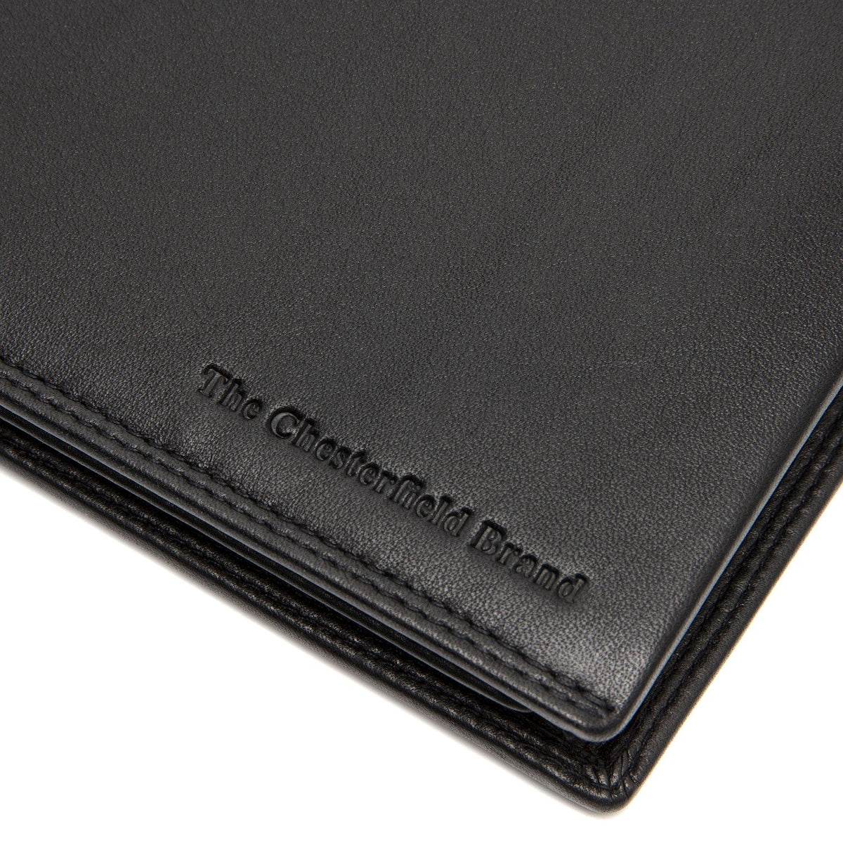 Solid Antique Brass Hardware &amp; Heavy-Duty Dual Zipper Detail on Lynnwood Full-Grain Leather Wallet