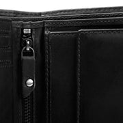Ruby Full-Grain Leather Wallet - Structured Side Profile Showing Gusset Depth &amp; Expansion Capacity