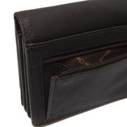 Solid Antique Brass Hardware &amp; Heavy-Duty Dual Zipper Detail on Salzburg Full-Grain Leather Wallet