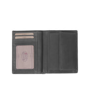 Classic 100% Full-Grain leather Wallet - Rear Perspective Showing Reinforced Leather Straps &amp; Stitching