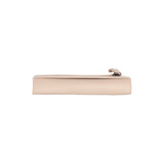 Solid Antique Brass Hardware &amp; Heavy-Duty Dual Zipper Detail on Valetta Full-Grain Leather Wallet