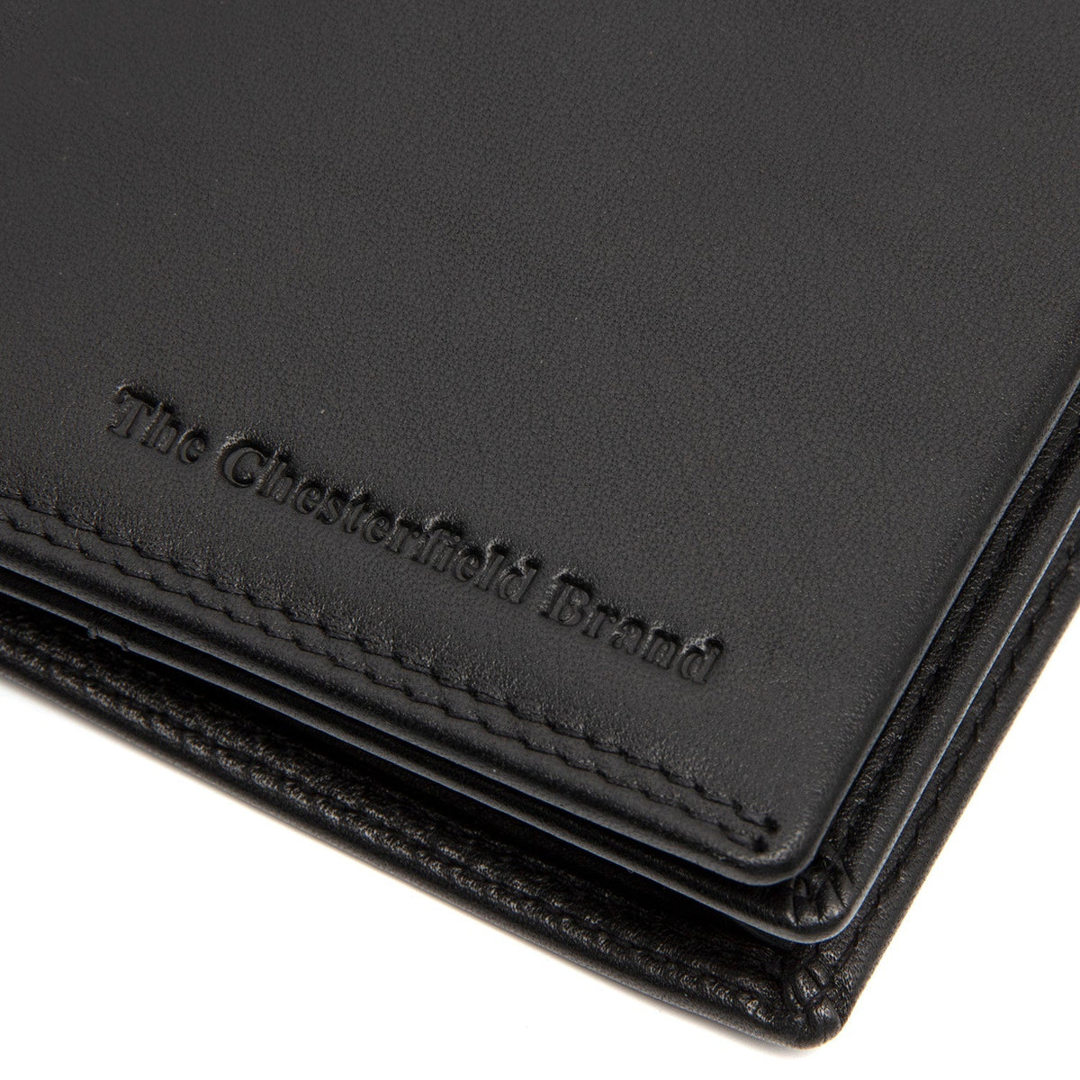 Solid Antique Brass Hardware &amp; Heavy-Duty Dual Zipper Detail on Vincent Full-Grain Leather Wallet